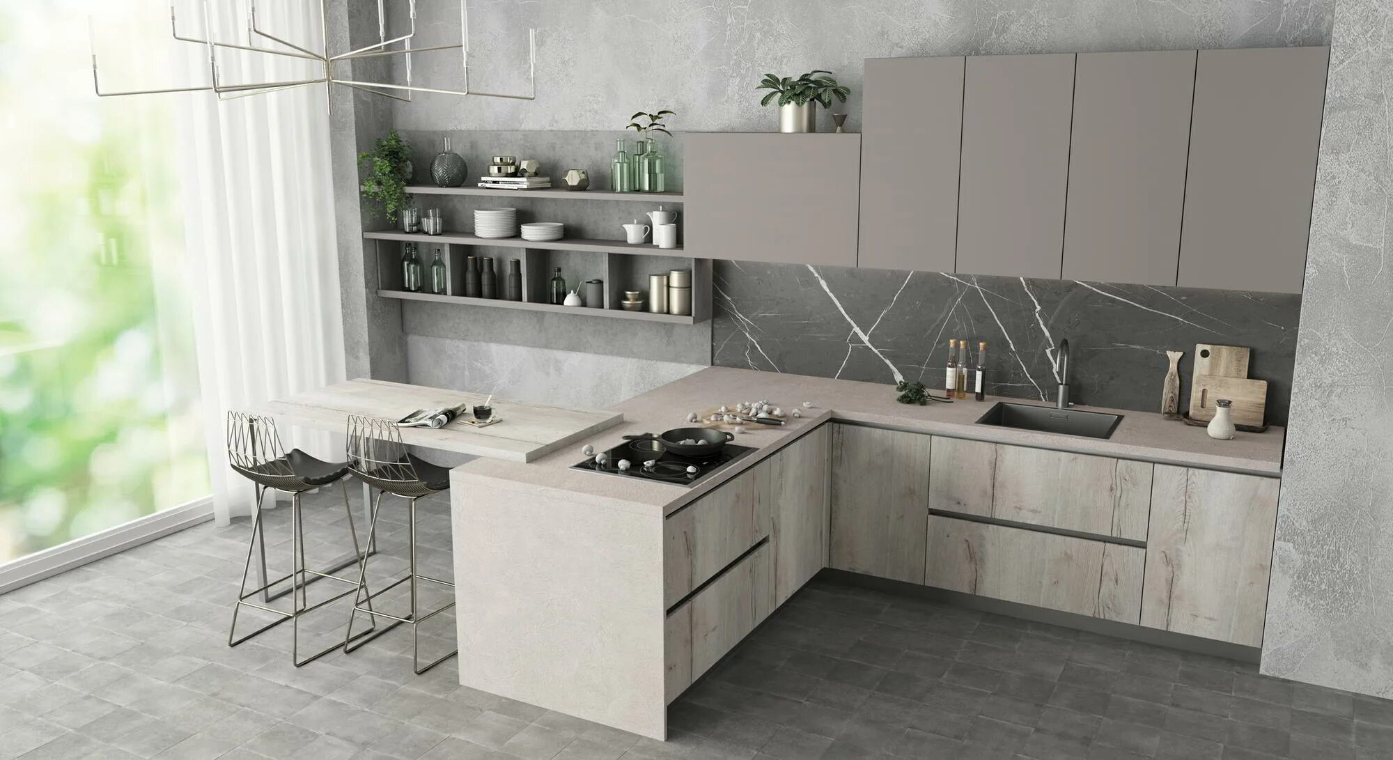 Алебастр белый эггер в интерьере Купить Кухня - HALIFAX в магазине mebeldecoronline.ru!