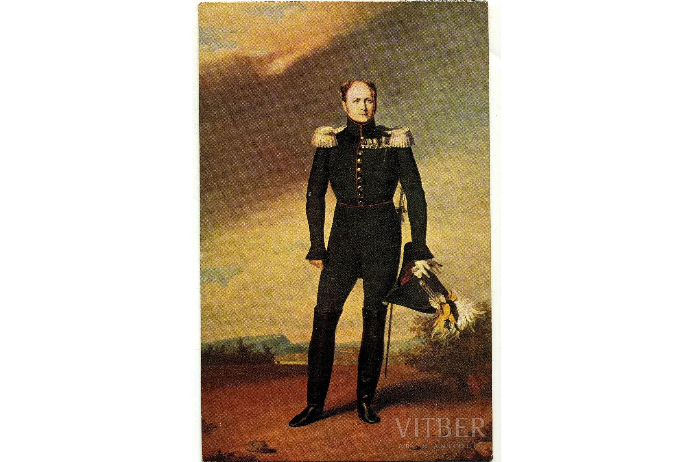 Александр 1 фото Postcard, Emperor Alexander I, Russia, beginning of 20th cent., 13,8x8,6 cm