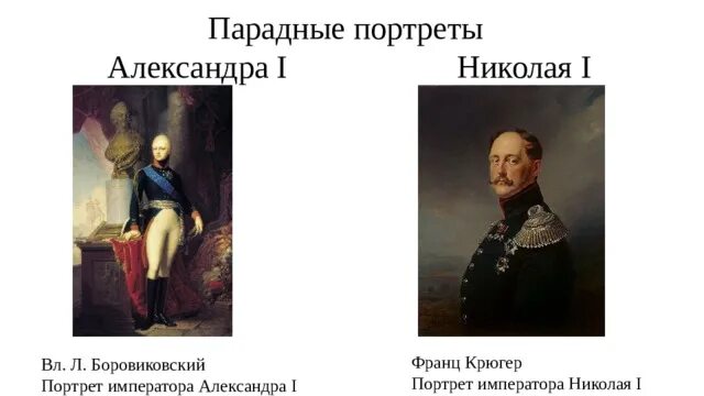 Александр 1 и николай 1 фото История России в зеркале изобразительного искусства