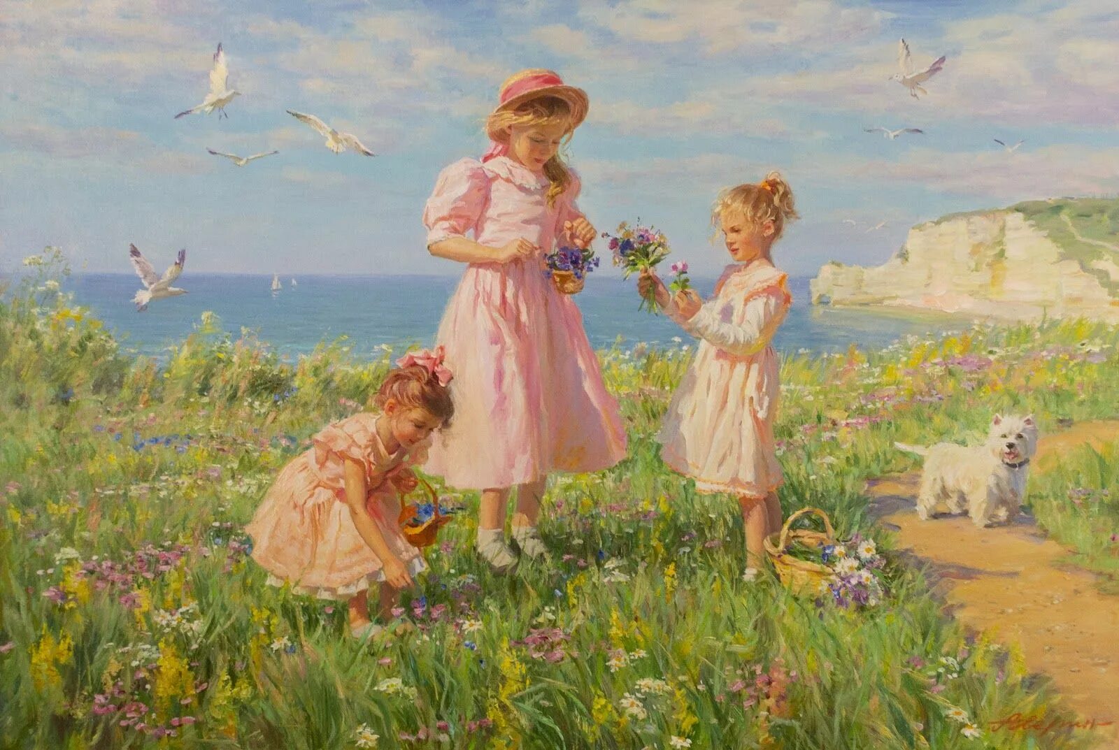 Александр аверин фото Alexander Averin, 1952 Romantic / Genre painter Fiore dipinto su tela, Dipingere