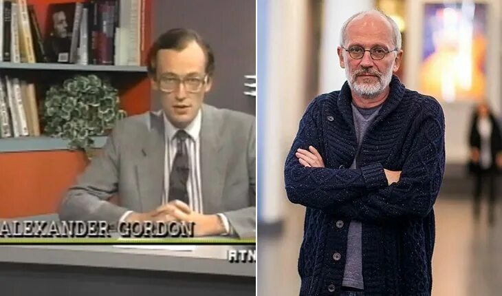 Александр гордон в молодости фото Александр Гордон в студии RTN (1992) и сейчас