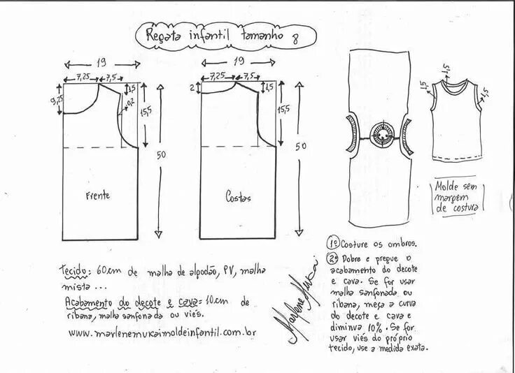 Алгоритм построения выкройки детской футболки Pinterest Patrones de ropa para niños, Patrones de costura de delantal, Ropa de 