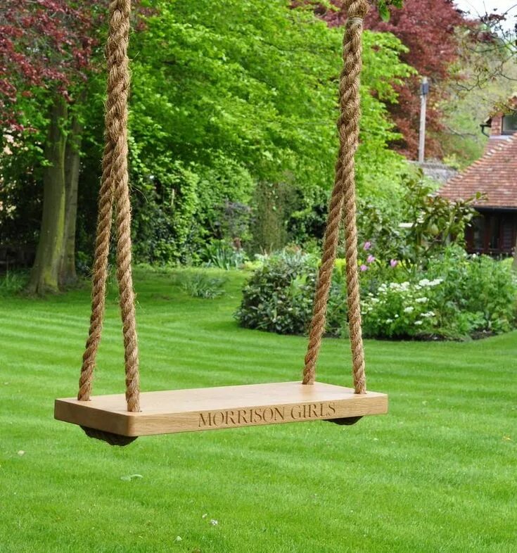 Качели на даче фото Personalised Large Oak And Rope Swing By The Oak & Rope Company in 2022 Personal
