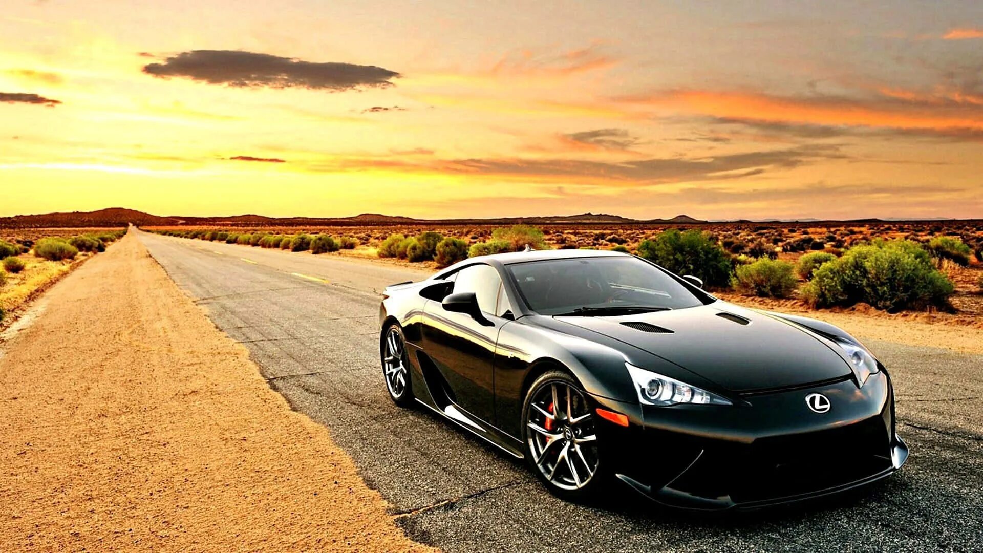 Качественное фото авто Download Striking Lexus LFA Supercar on the Road Wallpaper Wallpapers.com