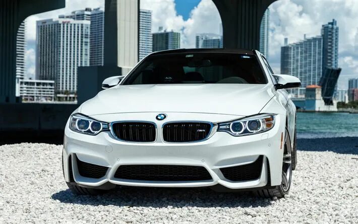 Качественные фото бмв Download wallpapers BMW M4, white sports coupe, tuning M4, M Performance, German
