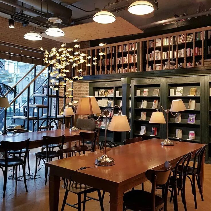Кафе библиотека фото The Top Cafes In Seoul To Read In Coffee shop interior design, Cafe interior des