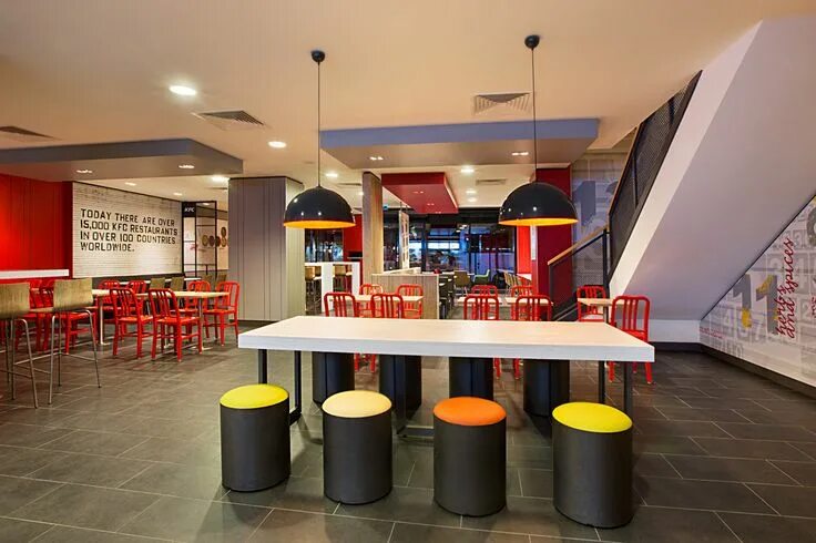 Кафе быстрого питания фото CBTE Architecture: KFC Restaurant interior design, Restaurant concept, Kfc resta