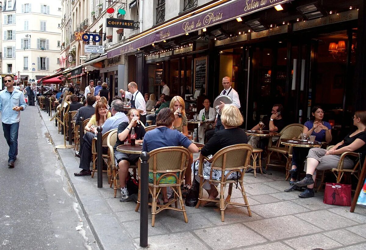 Кафе европы фото File:Terrace cafe, Rue de Buci, Paris July 2010.jpg - Wikipedia