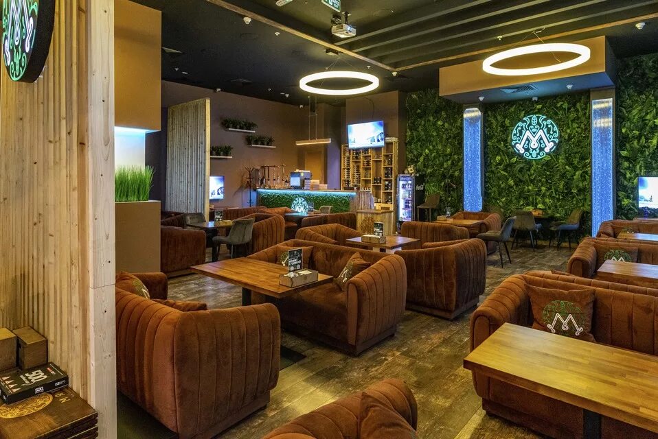 Кафе мята фото Спортивные трансляции в кальянной "Мята Lounge Москва-Сити" / "Мята лаунж" в Мос