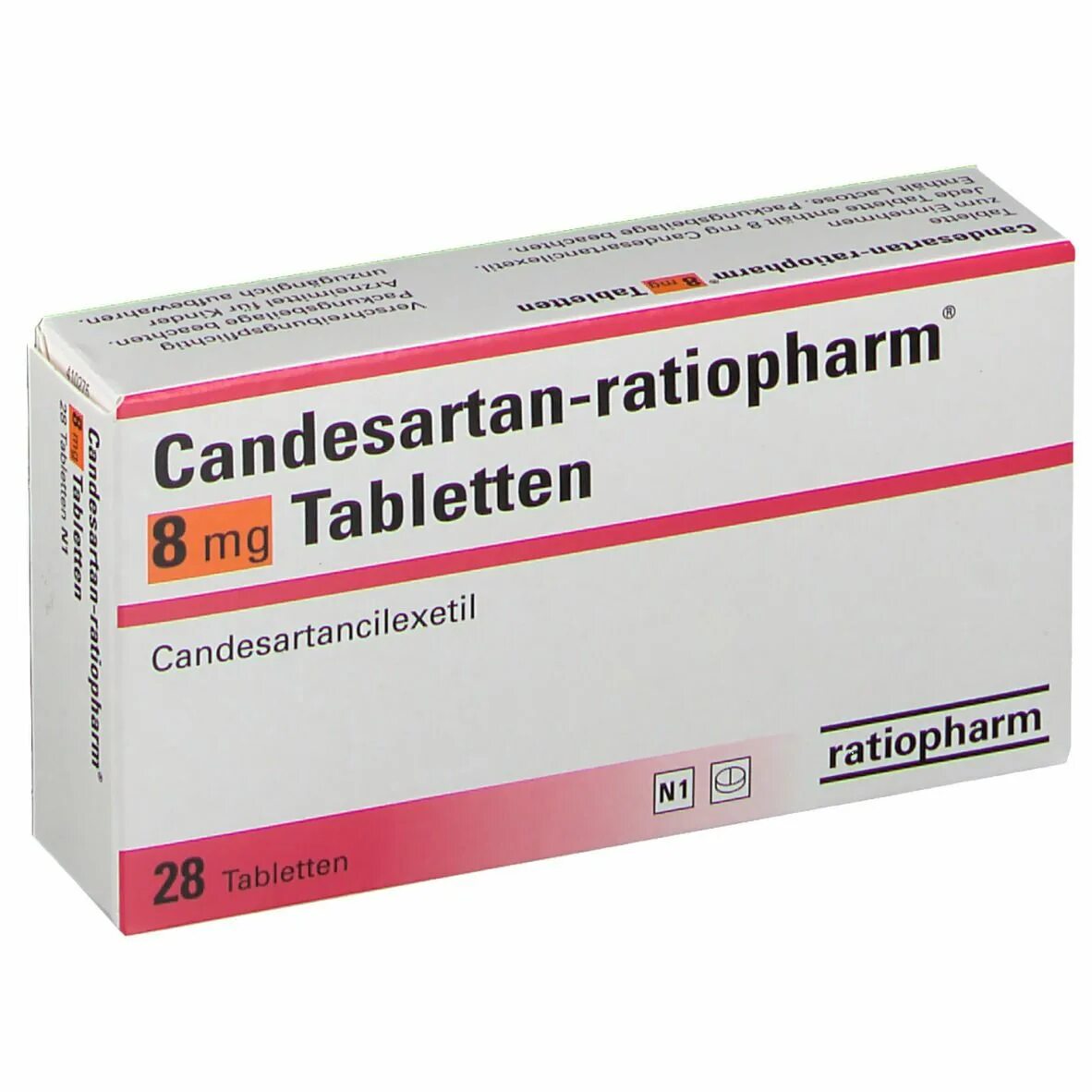Кандесартан таблетки фото Candesartan-ratiopharm ® 8 mg 28 St mit dem E-Rezept kaufen - Shop Apotheke
