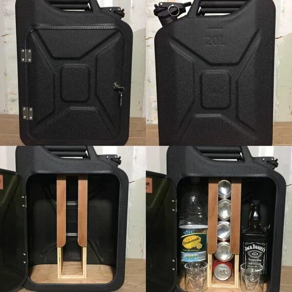 Канистра бар фото Upcycled Jerrycan Jerry can mini bar recycled man cave gift, 2019 Benzin bidonu 