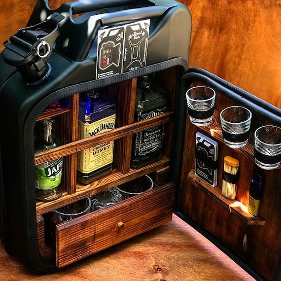 Канистра бар фото Mini bar jerry can camping picnic fuel canister NEW man cave Etsy