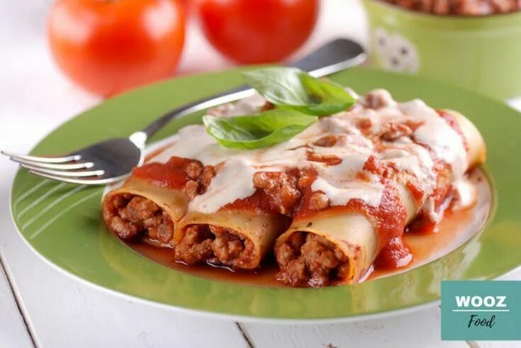 Каннеллони с фаршем фото Cannelloni with Bolognese Sauce - Wooz Food These cannelloni with Bolognese ... 