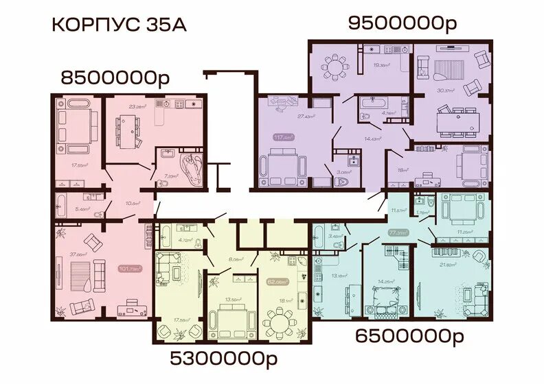 Каннские львы махачкала ул лаптиева фото Купить 2-комнатную квартиру 62,1 м² в ЖК "Каннские Львы" по адресу Махачкала, ул