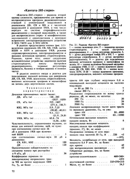 Кантата 205 стерео схема электрическая принципиальная Советская радиотехника и не только... - LiveJournal
