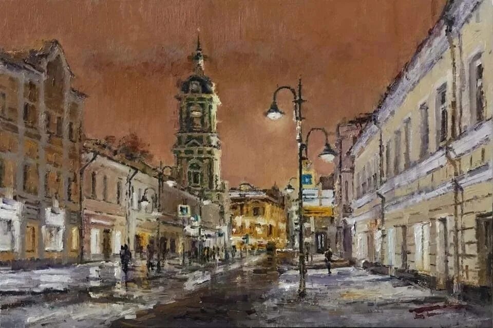 Кантина московская ул 320 фото Evening on Friday Street. The artist Denis Glazkov. tg channel "About Moscow wit