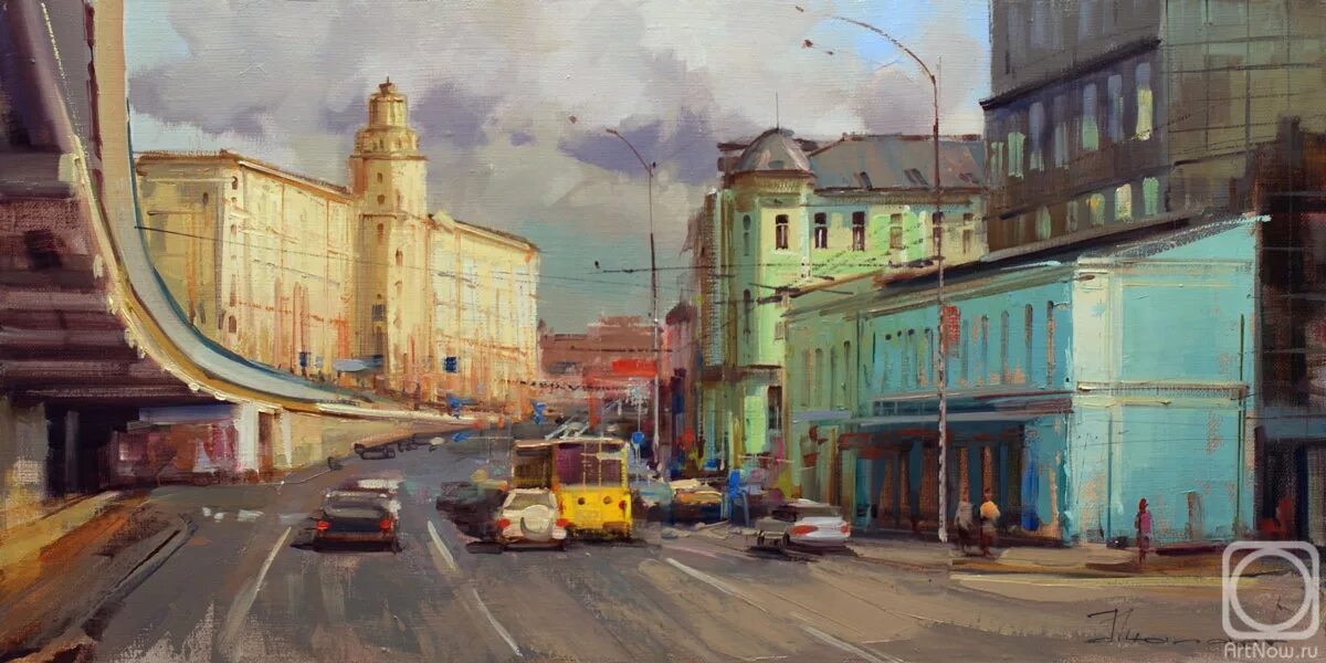Кантина московская ул 320 фото Шумит, бежит садовое кольцо . Москва, Садовая-Самотечная ул" картина Шалаева Але