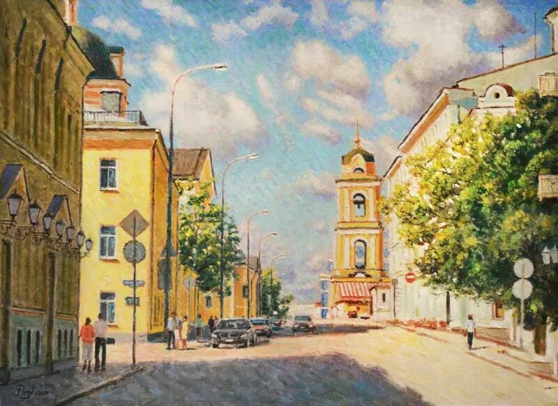 Кантина московская ул 320 фото Картина "Яркое солнце мая" Игорь Разживин, купить в Москве Картина "Яркое солнце
