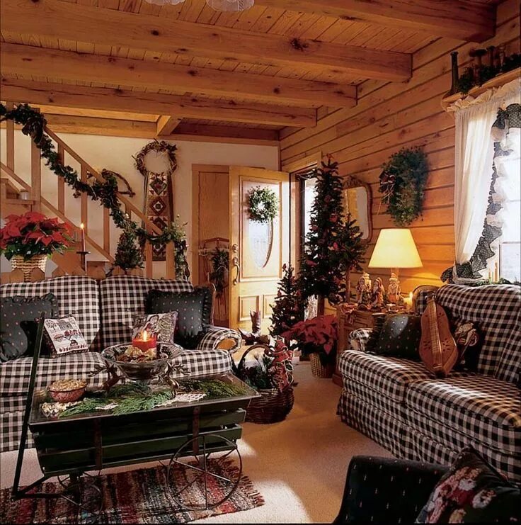 Кантри стиль в интерьере дачи Country - Navidad Primitive decorating country, Family room decorating, Decor