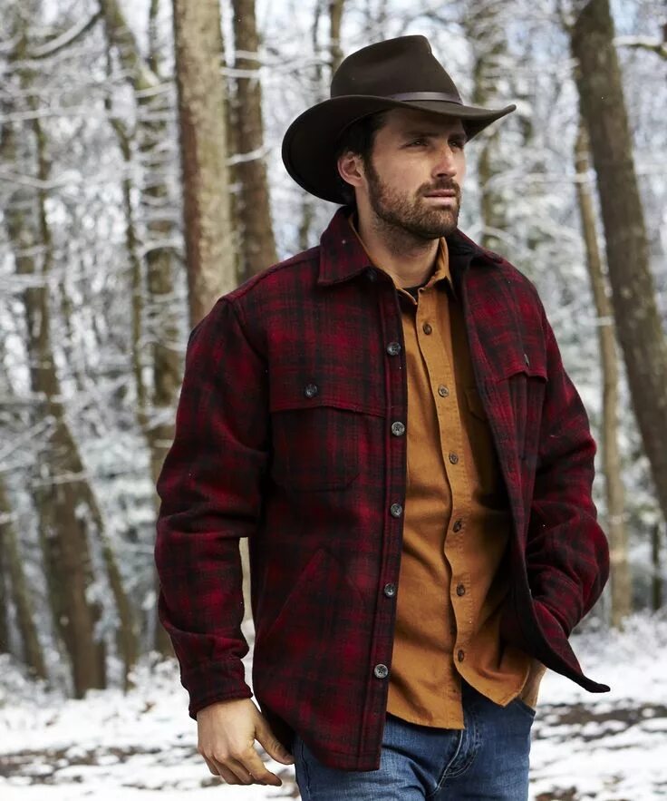 Кантри стиль в одежде мужской Men's Stag Plaid Wool Shirt by WOOLRICH ® Mens outdoor clothing, Mens fashion ru
