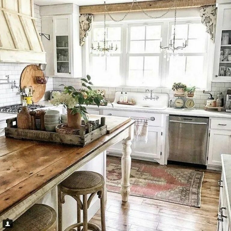 Кантри в интерьере кухни Country Kitchen Design Ideas to Remodel KitchenDecorPad #countrykitchenideas Cou