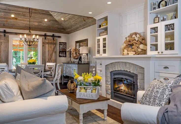 Кантри в интерьере квартиры 30 Farmhouse Living Rooms To Make You Feel Cozy and Warm Farm house living room,