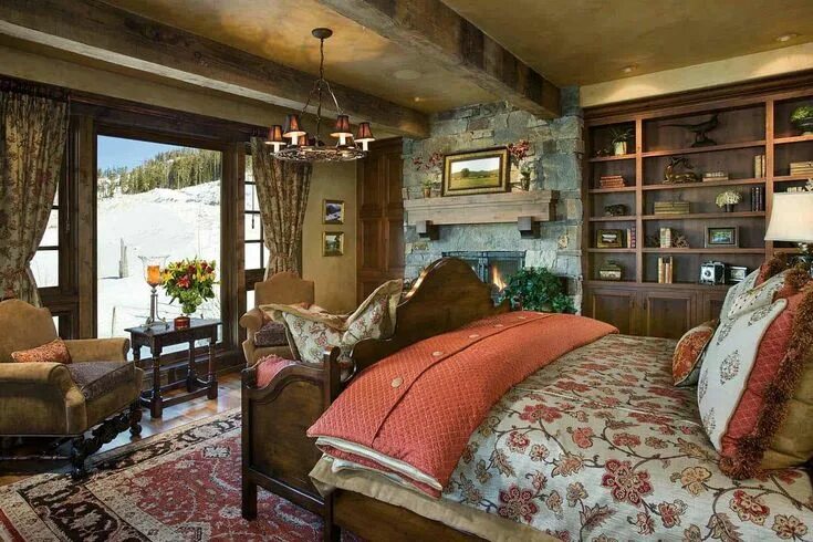 Кантри в интерьере загородного дома фото Handcrafted timber frame home with astonishing Rocky Mountain views Rustic count
