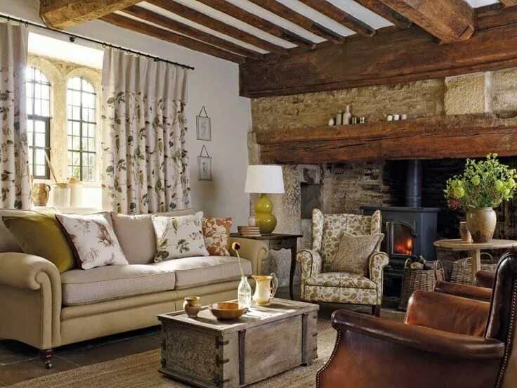 Кантри в современном интерьере Farmhouse Sitting Room Country cottage interiors, Country cottage living room, C