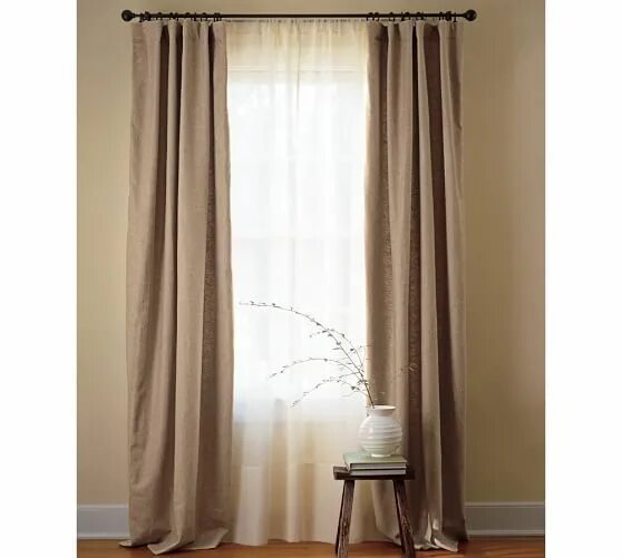 Канвас шторы фото в интерьере Linen Sheer Curtain Curtains living room, Dining room curtains, French country l