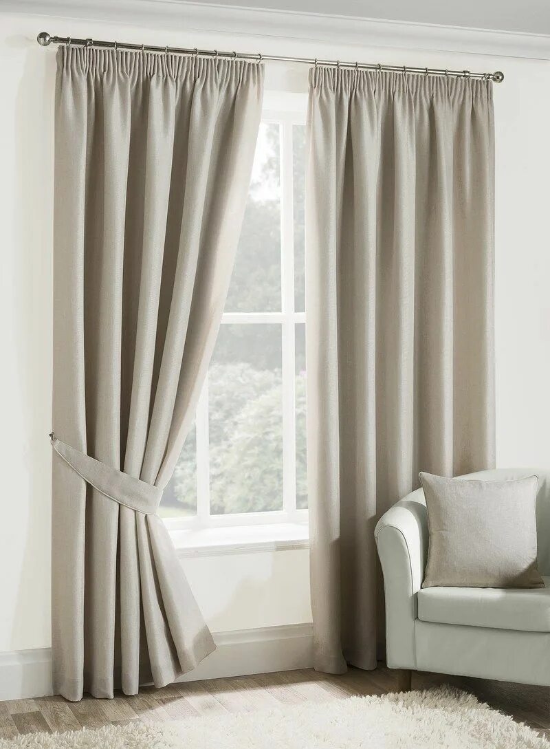 Канвас шторы фото в интерьере Versailles Ready Made Lined Curtains In Oyster Natural curtains, Lined curtains,
