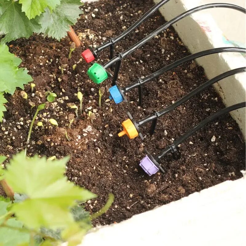 Капельная система фото 50pcs Collection All Drip Irrigation Pressure Compensating Emitters Detachable A