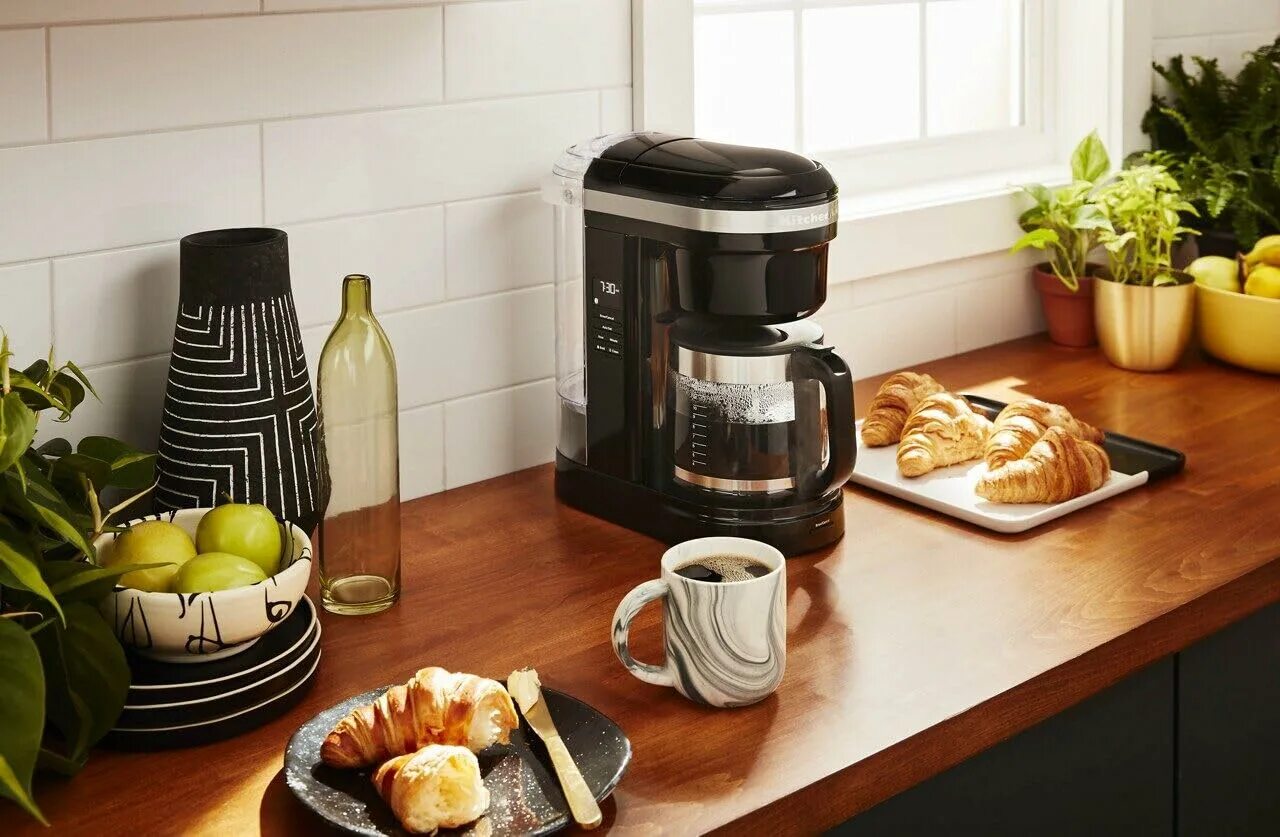 Капельные кофеварки для дома оптимальный вариант Price-Leader KitchenAid KCM1208OB Cafetera de goteo, 12 tazas, cafetera kitchena