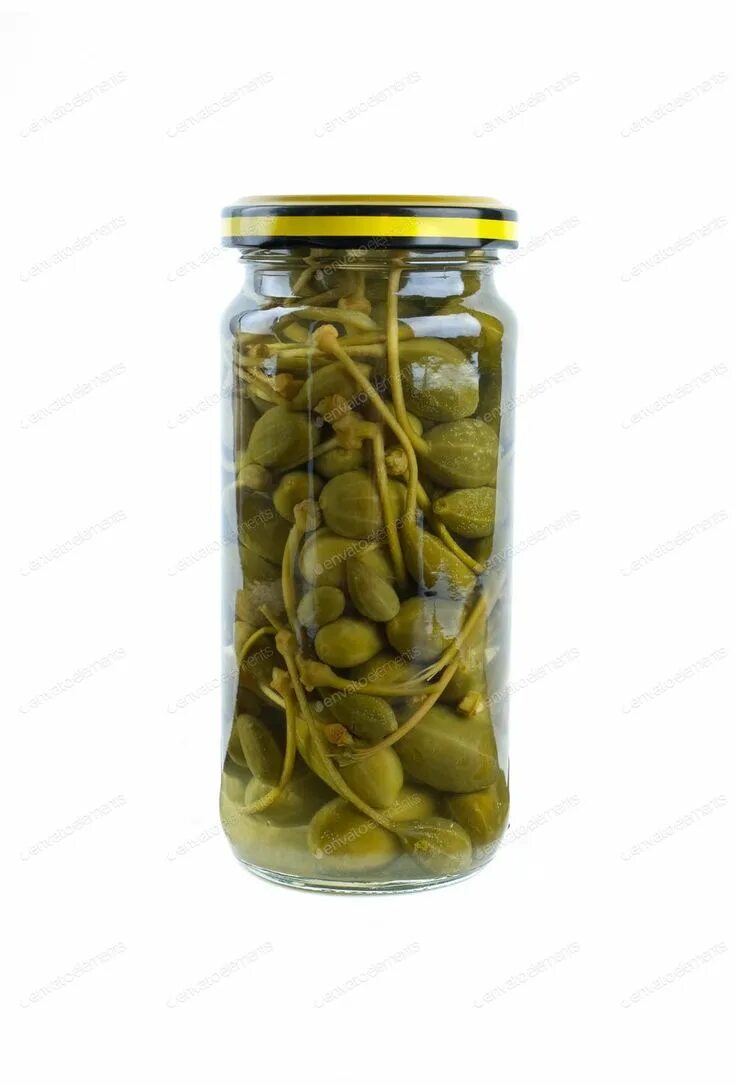 Каперсы в банке фото Glass jar with marinated capers fruits photo by digitalr on Envato Elements Frui