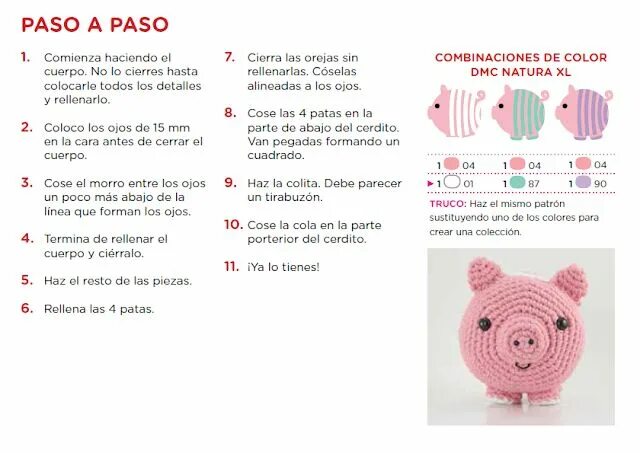 Капибара амигуруми крючком схема и описание El blog de Dmc: Patrón de ganchillo gratis: Cerdito de Lalala Toys Crochet pig, 