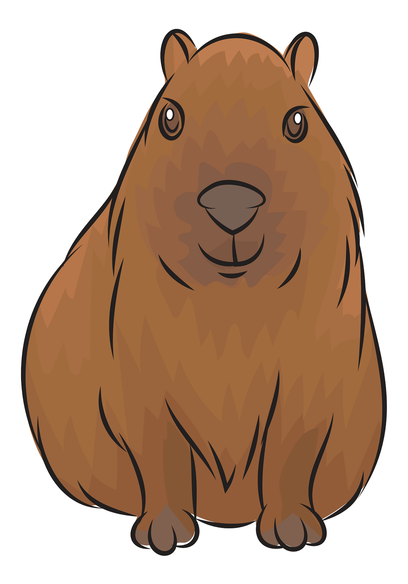 Капибара фото для срисовки Cute Baby Capybara Clipart Illustration Stock Illustration - Clip Art Library