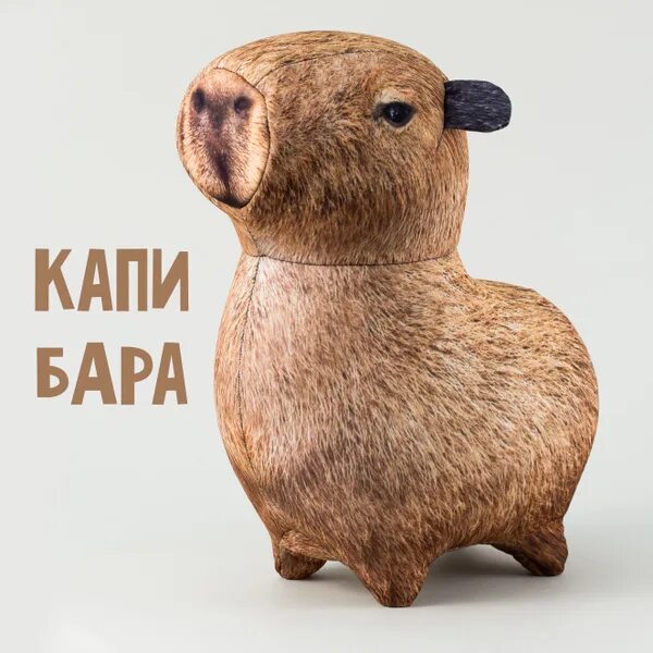 Капибара фото игрушка в одежках Мягкая антистрессовая игрушка КАПИБАРА 20 см, плюшевые животные от Блоптоп - куп