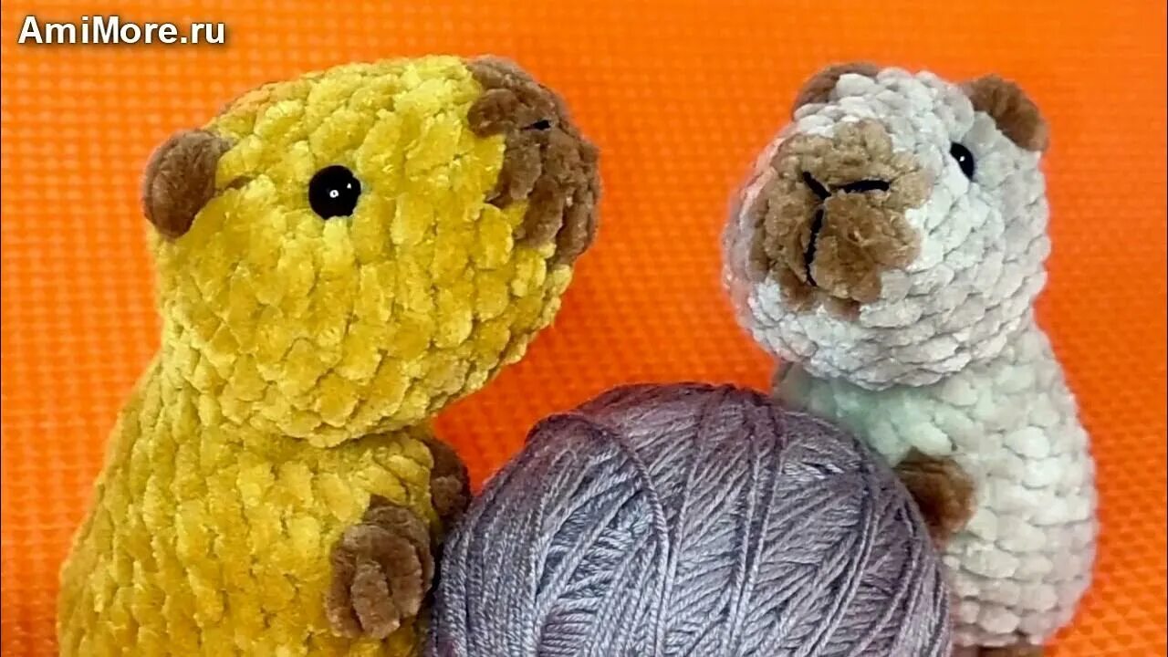 Капибара игрушка крючком схема и описание Амигуруми: схема Капибара - брелок Игрушки вязаные крючком - Free crochet patter