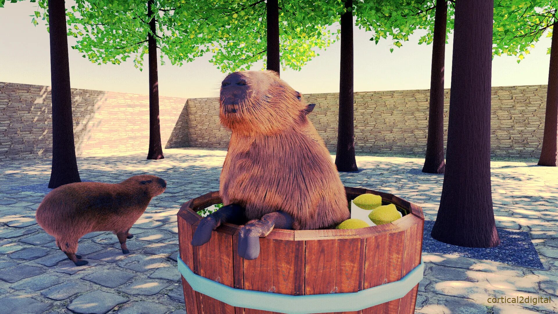 Капибара коммунистическая ул 45 3 фото ArtStation - Capybara Bath Time