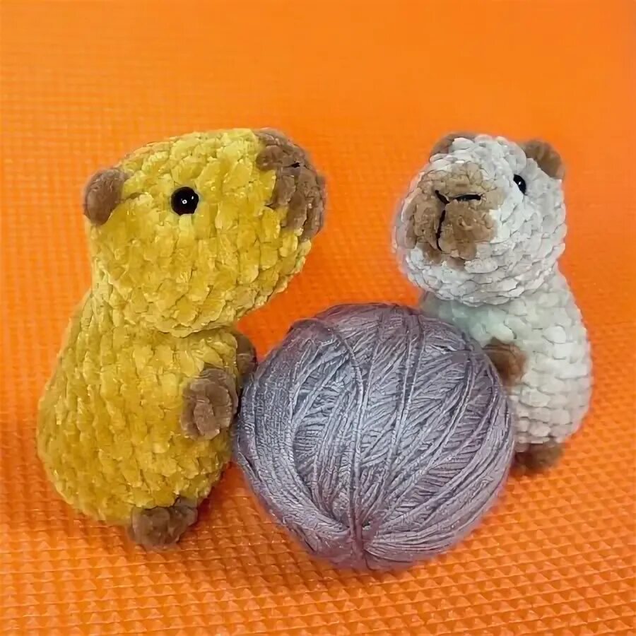 Капибара крючком игрушка фото капибара из плюшевой пряжи Рукоделие и мода