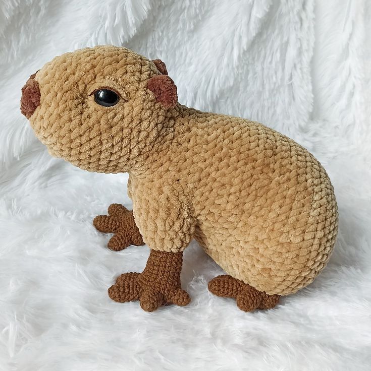 Капибара крючком игрушка фото Pin on ❤ Амигуруми схемы Вязаные игрушки крючком