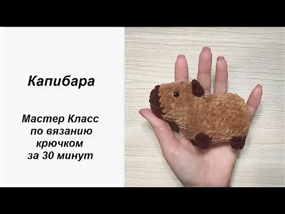 Капибара схема вязания крючком 106) Капибара вязаная крючком / Капибара брелок крючком Мастер класс - YouTube в