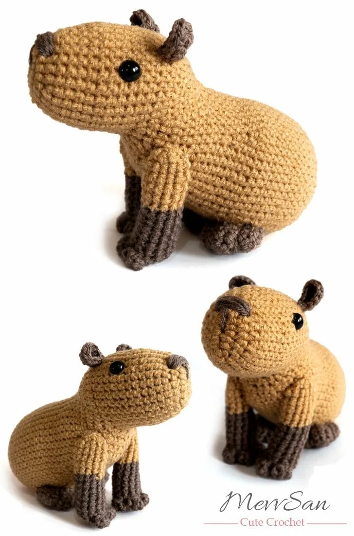 Капибара схема вязания крючком из плюшевой Amigurumi Capybara Pattern - MevvSan - PDF Crochet Pattern Fun crochet projects,