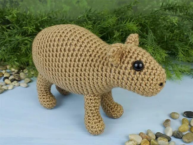 Капибара связанная крючком схема и описание Capybara amigurumi crochet pattern Tiere häkeln, Häkeltiere, Häkeln