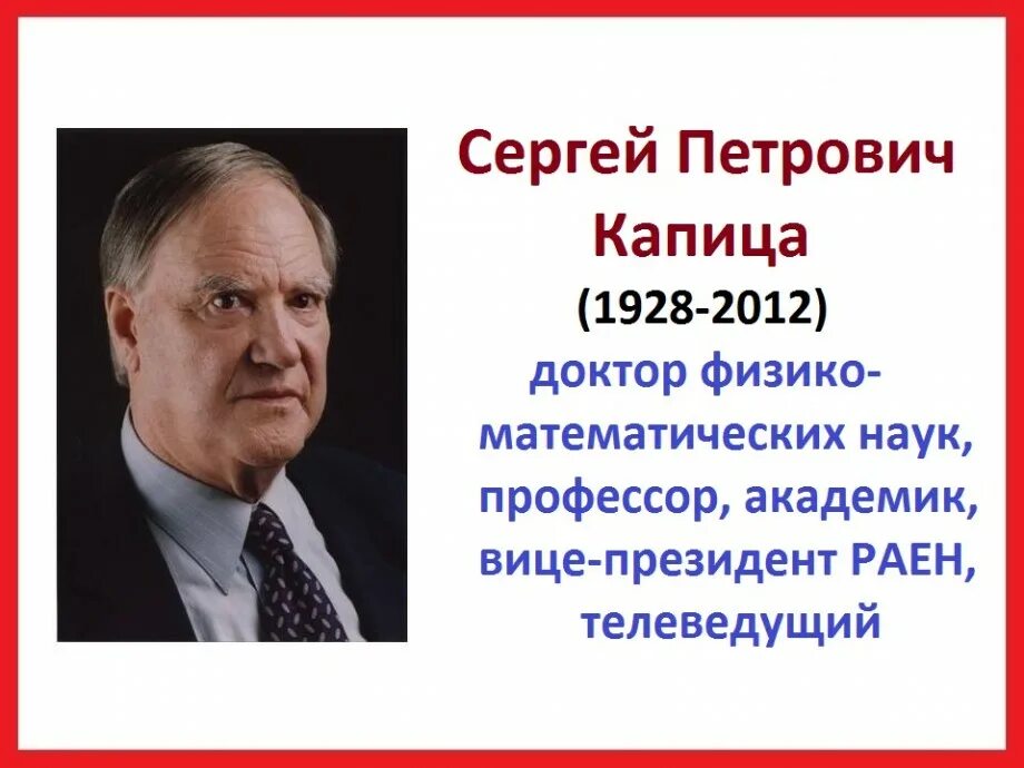 Капица академик фото Архивная версия сайта: Семеновский территориальный отдел Порецкого муниципальног