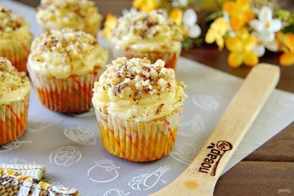 Капкейки из тыквы рецепт с фото пошагово Тыквенные капкейки Рецепт Тыквенные кексы, Капкейки, Идеи для блюд