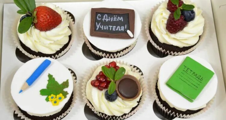 Капкейки на день учителя фото День учителя