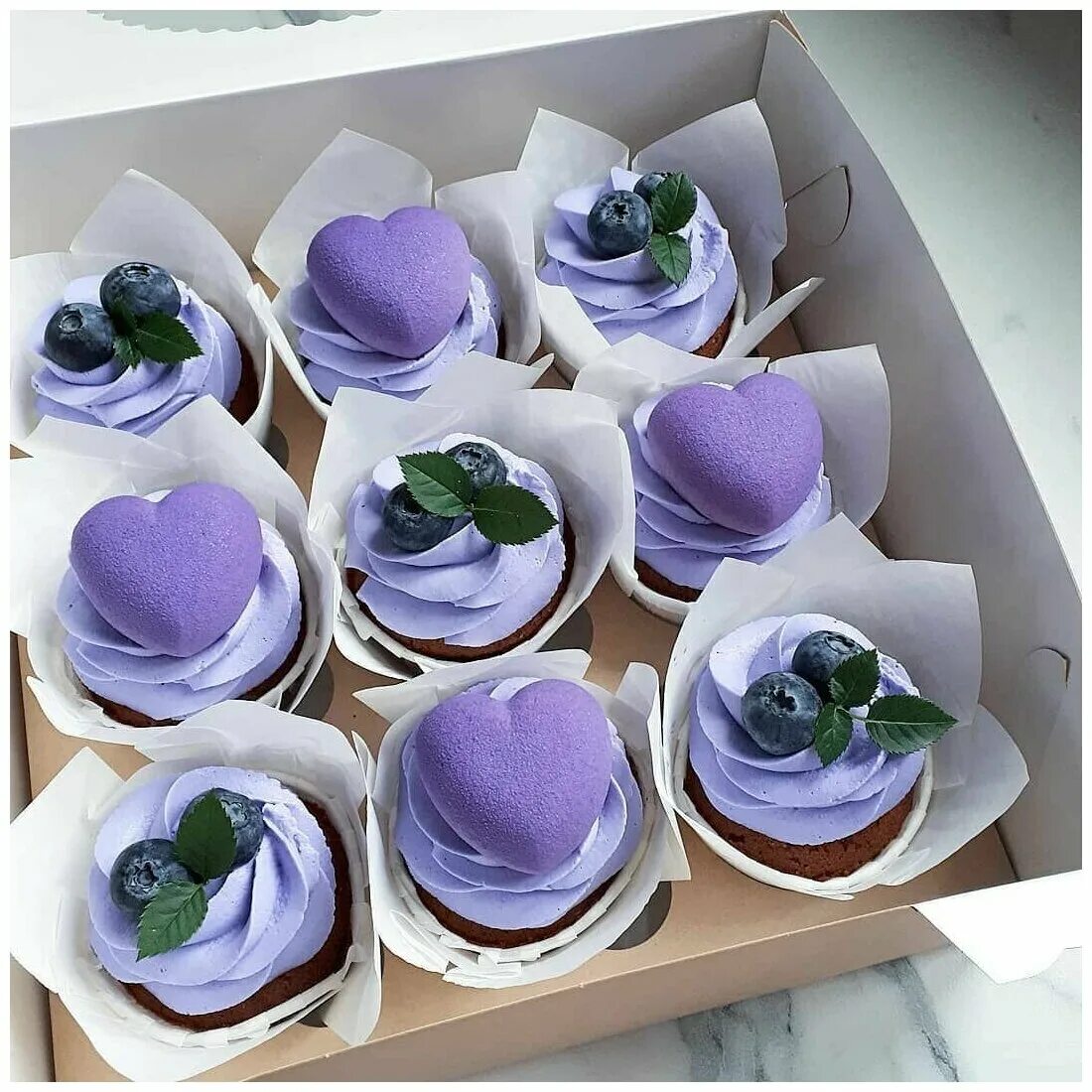 Капкейки приготовление с фото Коробка на 9 капкейков с окном, 20 шт. - купить в интернет-магазине по низкой це