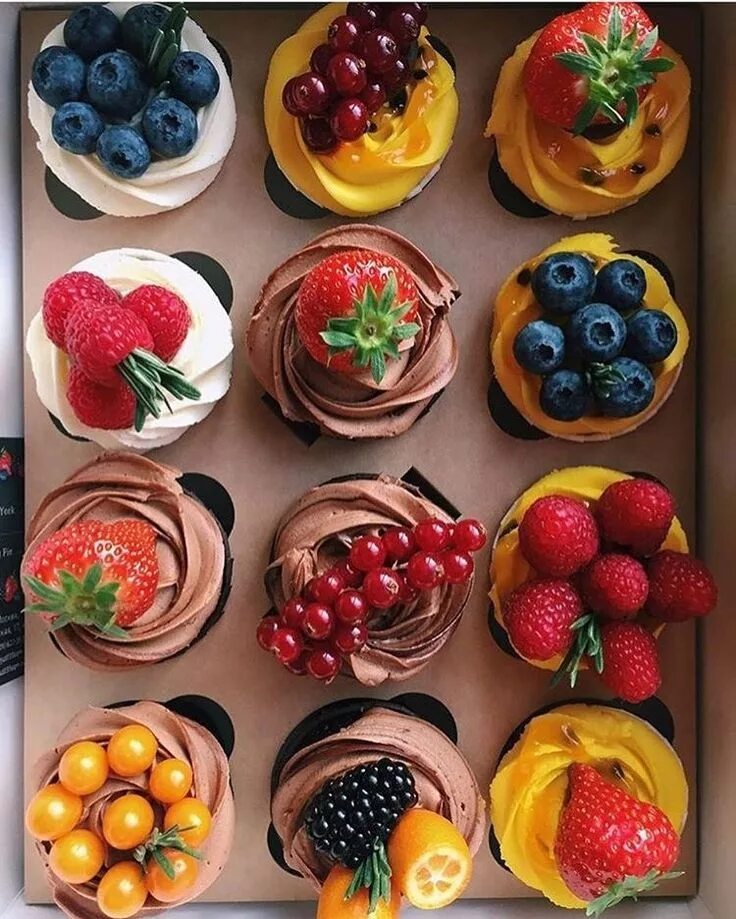 Капкейки с фруктами фото Pin by Diana Marcela Castellanos Fore on Comida in 2022 Homemade cupcake recipes