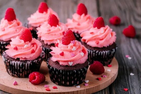 Капкейки с малиной фото Chocolate Cupcake Day Images - Browse 20,454 Stock Photos, Vectors, and Video Ad