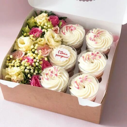Капкейки в коробке фото Подарочный набор, Confectionery & Bakery Tver, buy at a price of 2500 RUB, Pastr